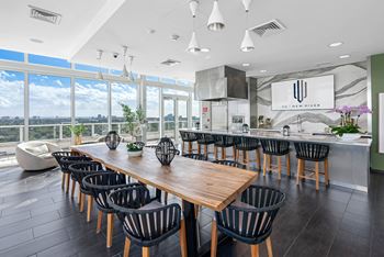 Sky lounge with catering kitchen for parties and social events